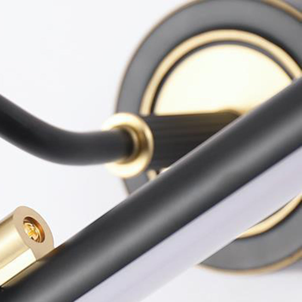 Arisha Dekorative Wandleuchte, Schwarz/Gold, Metall/Acryl, Schlafzimmer