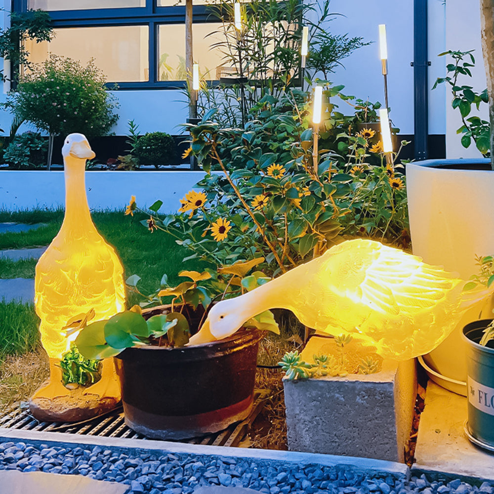 Aria Gartendekoration Außenleuchte Gansform, Solar, 3 Stile