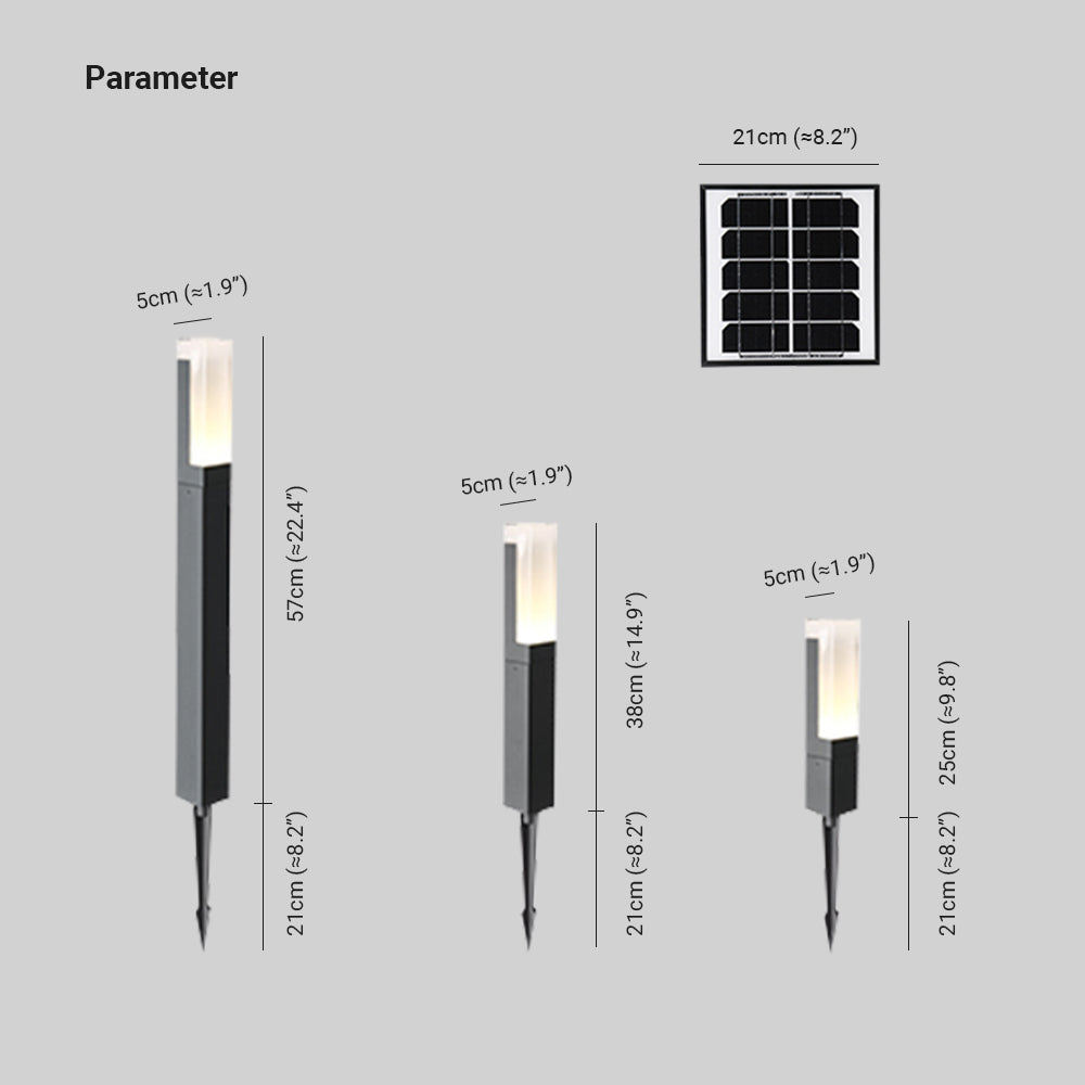 Ray Modern LED Rechtecke Außenleuchte Metall Acryl Garten Flur Balkon