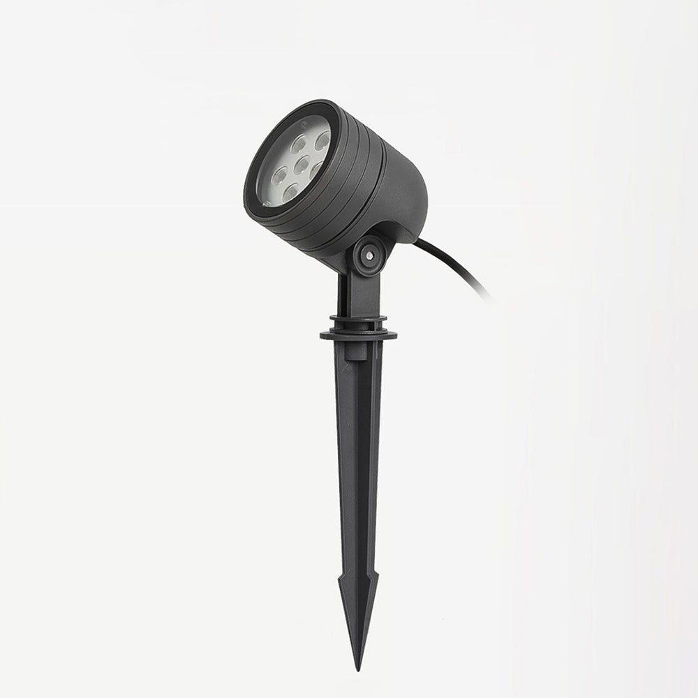 Ray Modern LED Außenleuchte Zylinder Garten, Schwarz, Metall Glas