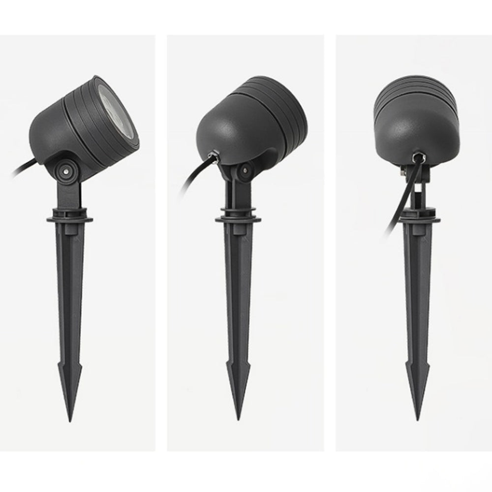 Ray Modern LED Außenleuchte Zylinder Garten, Schwarz, Metall Glas