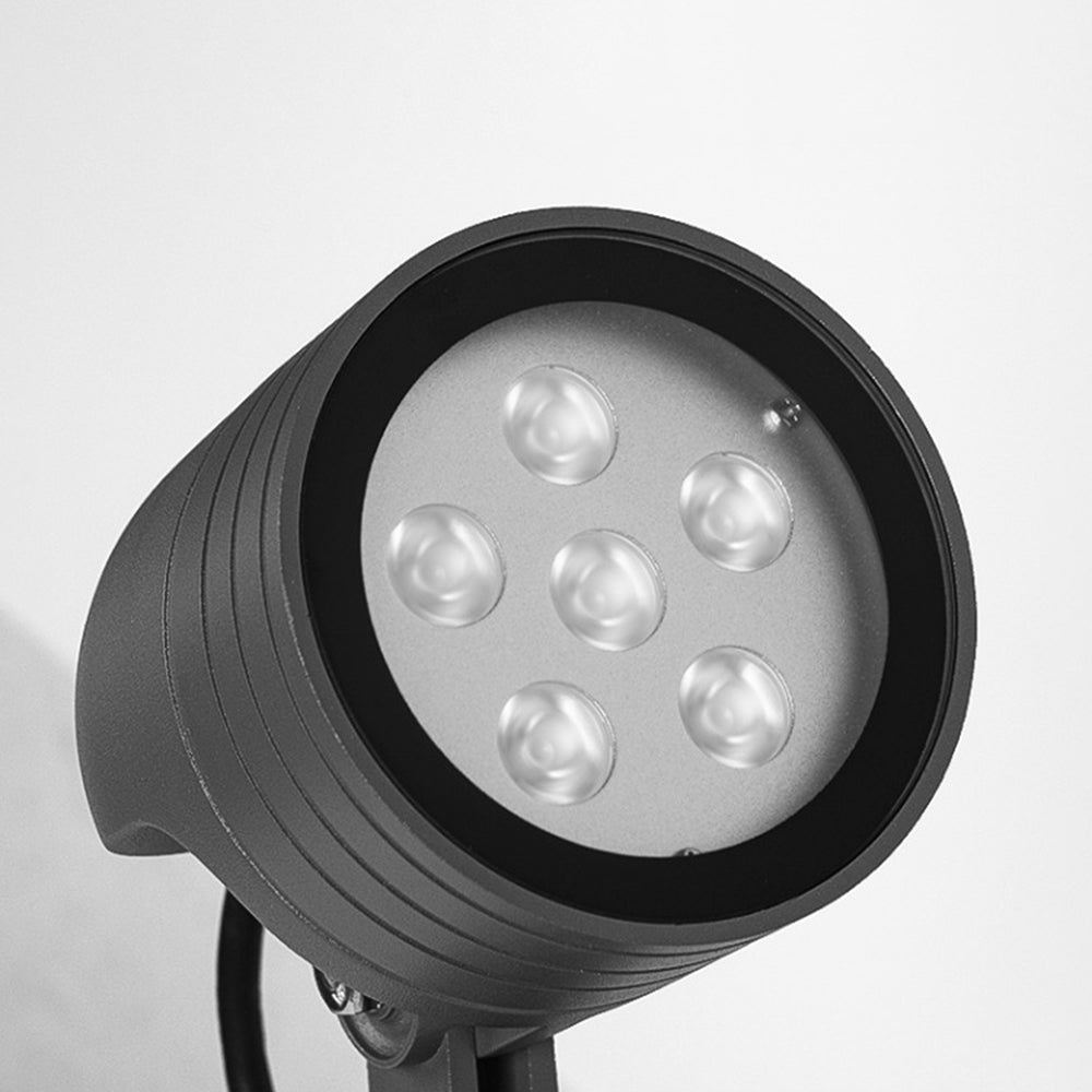 Ray Modern LED Außenleuchte Zylinder Garten, Schwarz, Metall Glas