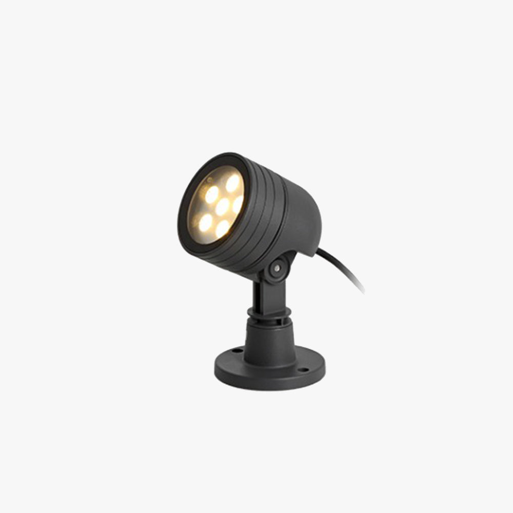 Ray Modern LED Außenleuchte Zylinder Garten, Schwarz, Metall Glas