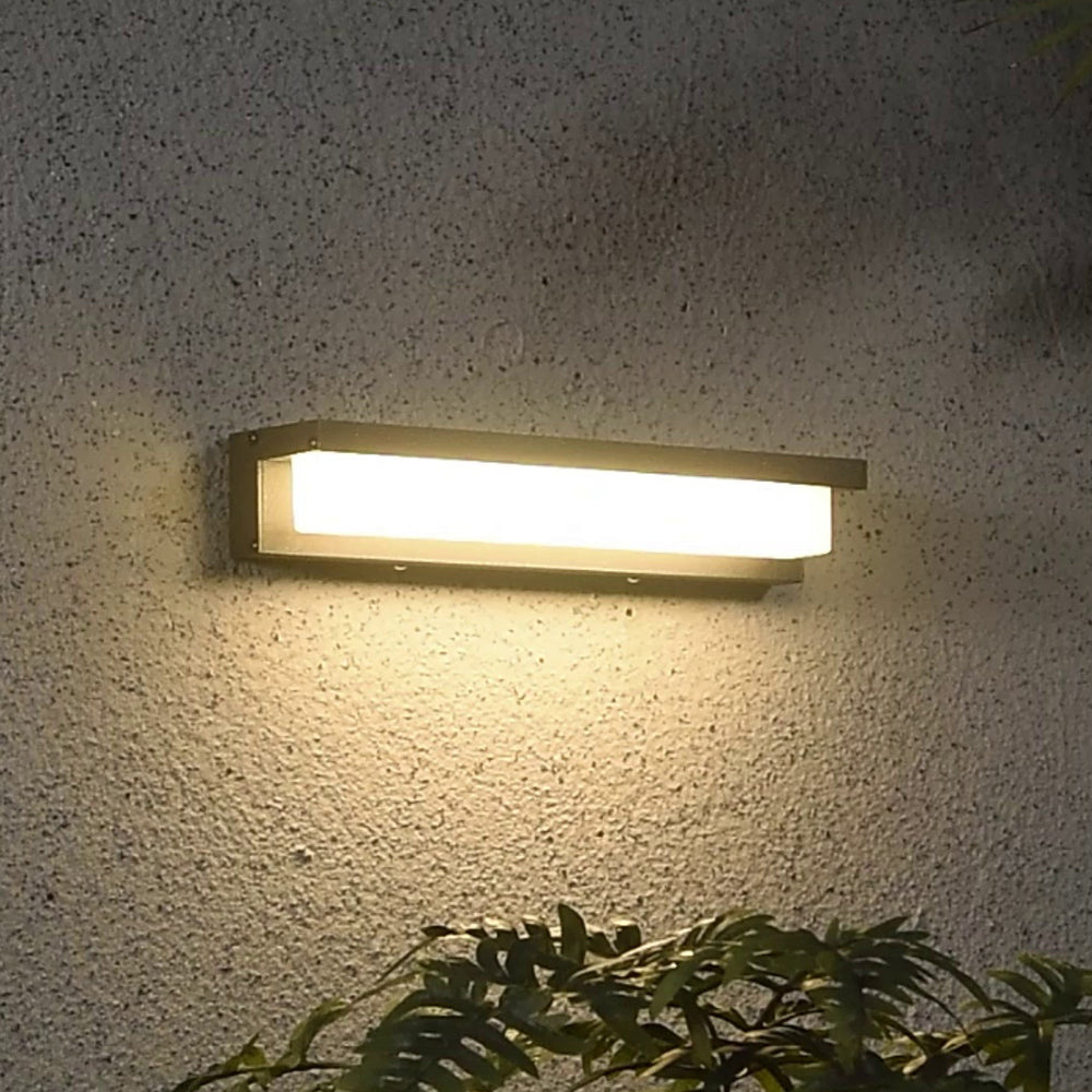 Ray Modern LED Außenwandleuchte Grau Flur Metall&Acryl Solar 18/32/42CM Lang
