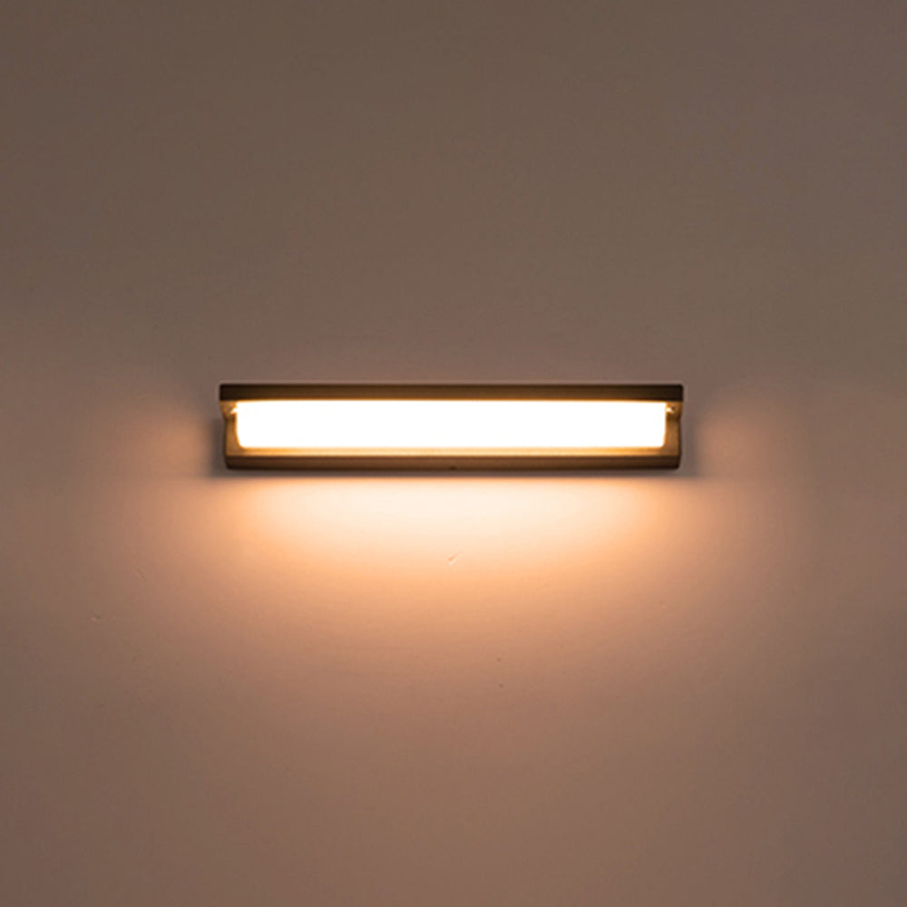 Ray Modern LED Außenwandleuchte Grau Flur Metall&Acryl Solar 18/32/42CM Lang