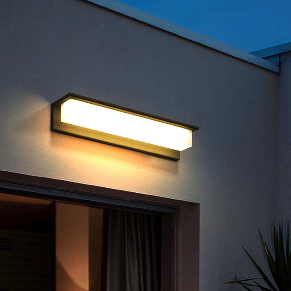 Ray Modern LED Außenwandleuchte Grau Flur Metall&Acryl Solar 18/32/42CM Lang