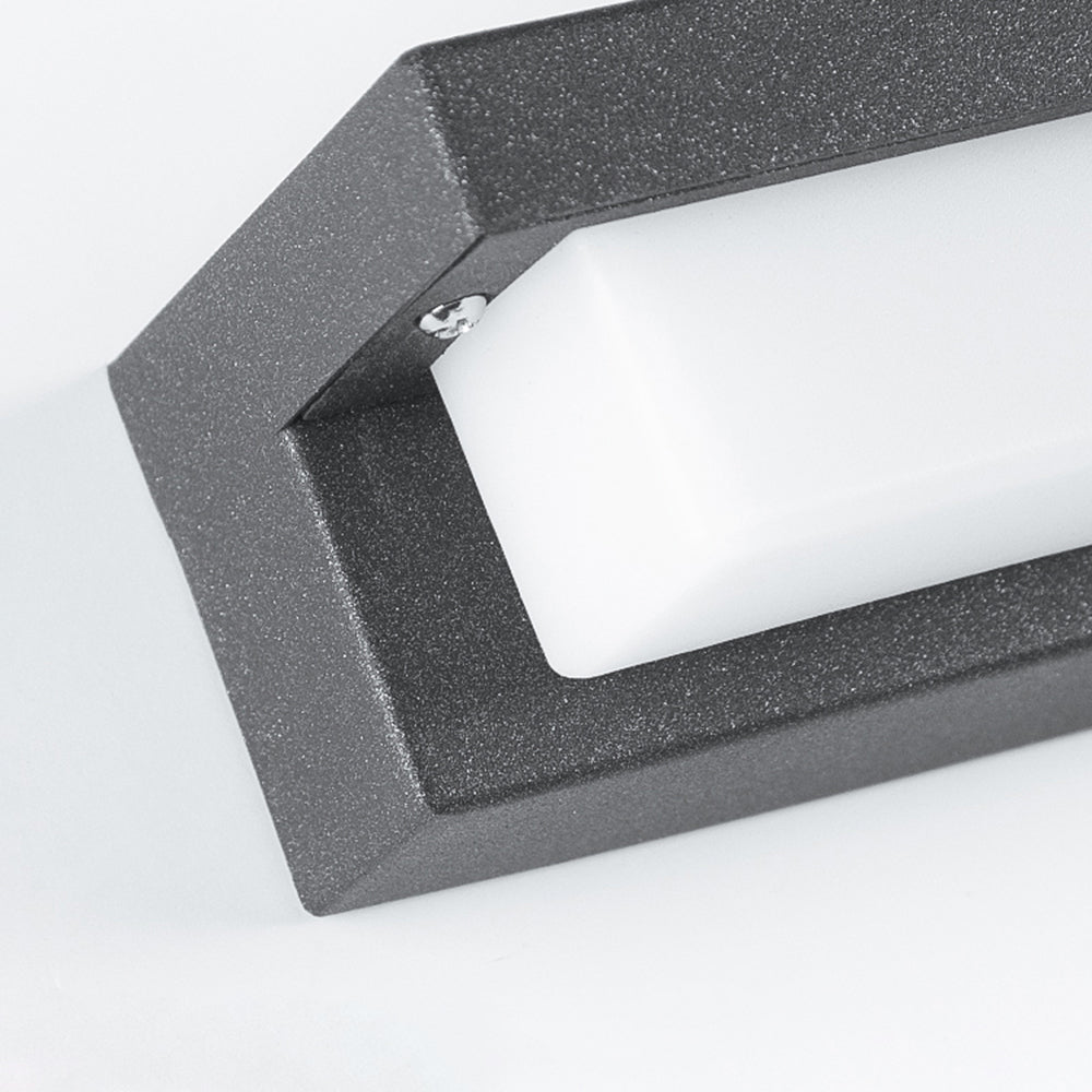 Ray Modern LED Außenwandleuchte Grau Flur Metall&Acryl Solar 18/32/42CM Lang