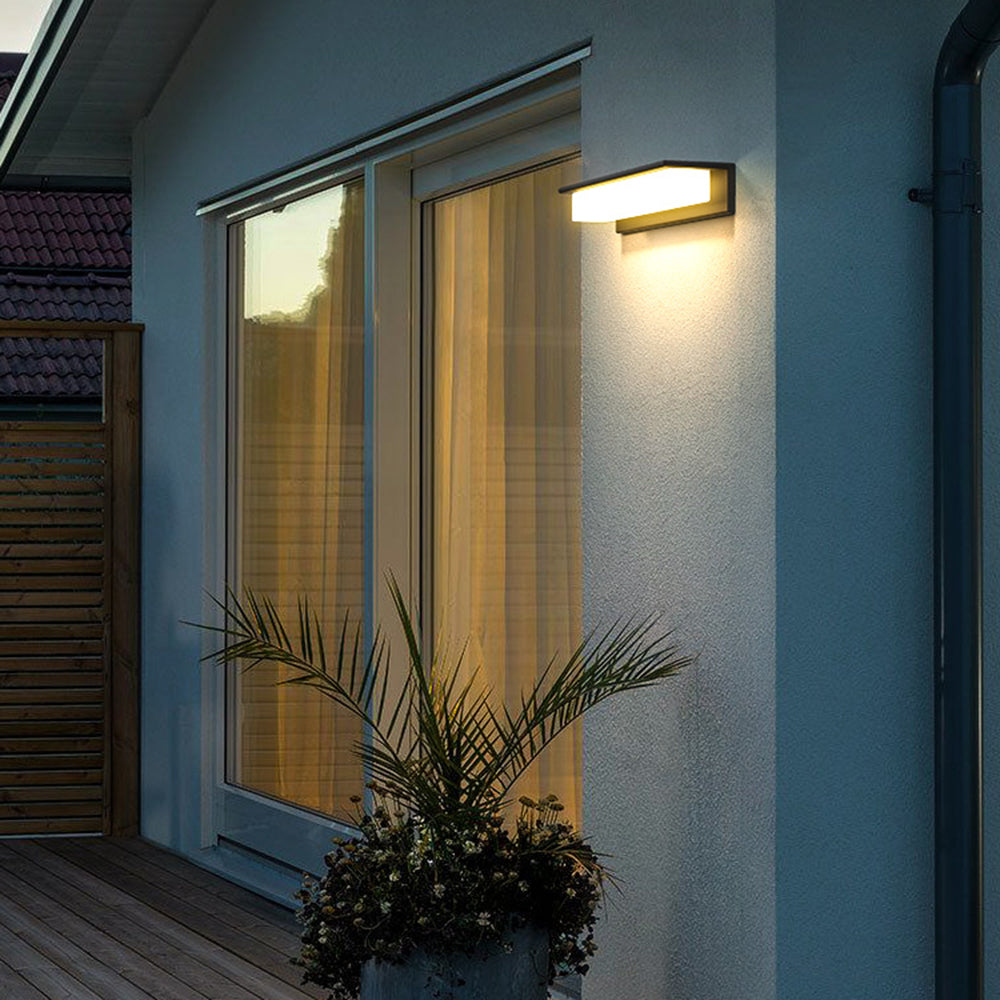 Ray Modern LED Außenwandleuchte Grau Flur Metall&Acryl Solar 18/32/42CM Lang
