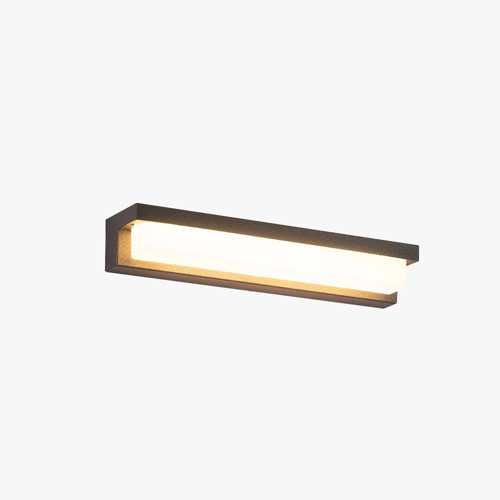 Ray Modern LED Außenwandleuchte Grau Flur Metall&Acryl Solar 18/32/42CM Lang