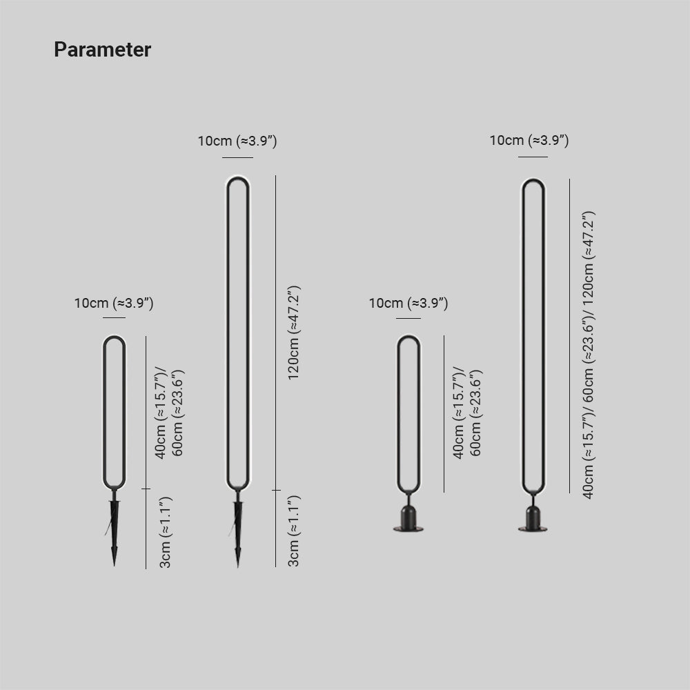 Ray Oval Modern LED Außenleuchte Schwarz Garten/Balkon Metall&Acryl Solar