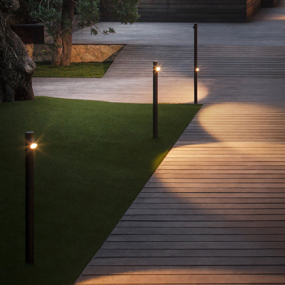 Arisha Design Bambus LED Außenleuchte Grau/Weiß Garten/Flur/Balkon Metall&Glas 190CM Lang