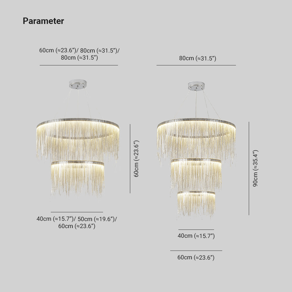 Kristy Nordisch Kronleuchter Silber/Rosegold Schlaf/Wohnzimmer-Letslighting