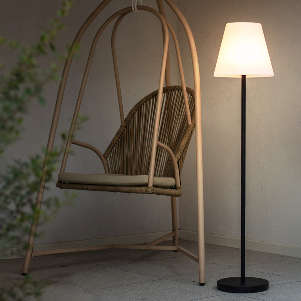 Arisha RGB Außenstehleuchte, Solar, Weiß, Garten, Terrasse, Metall