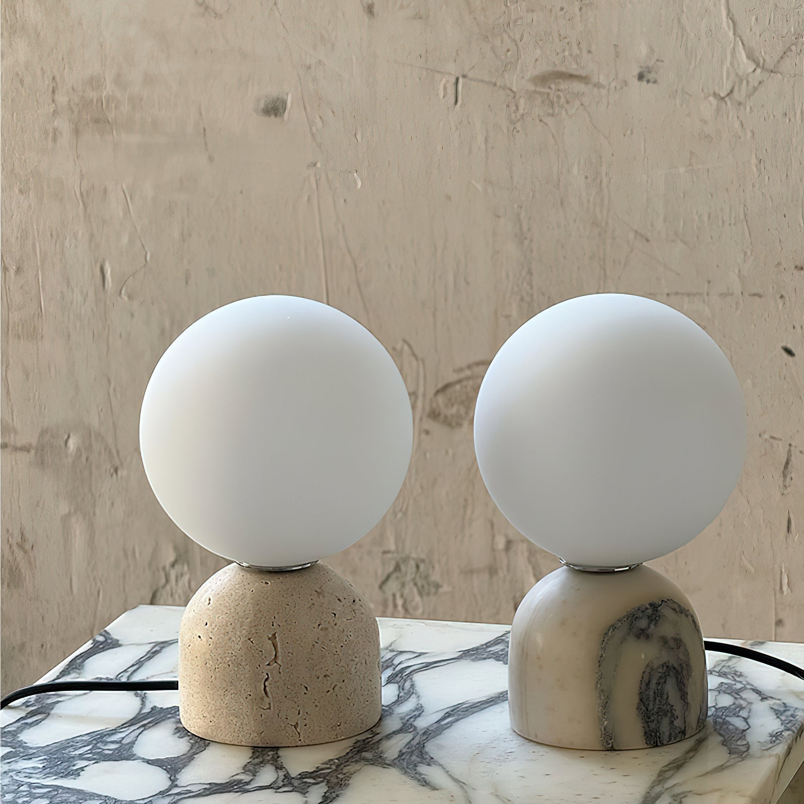 Aalia Marble Modern Minimalist Table Lamp - Letslighting