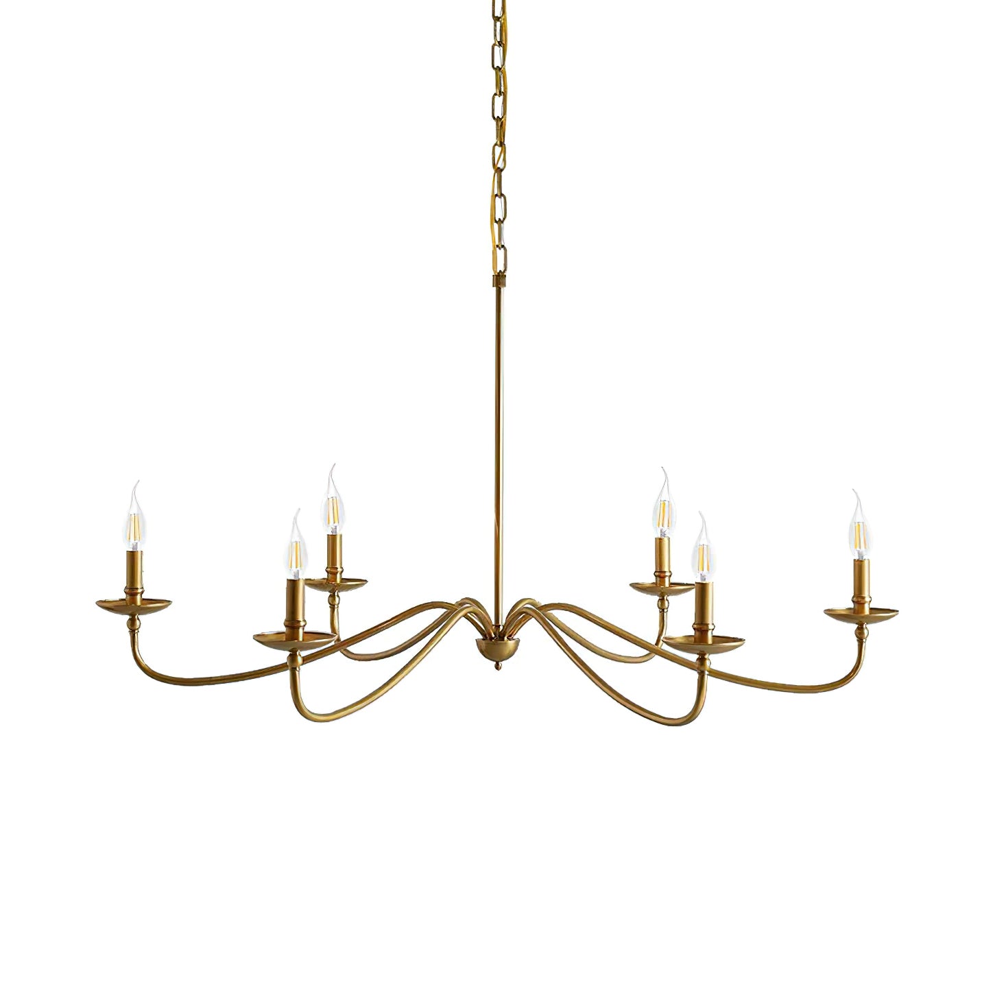 Alshaarae Vintage Industrial Brass Metal Chandelier - Letslighting