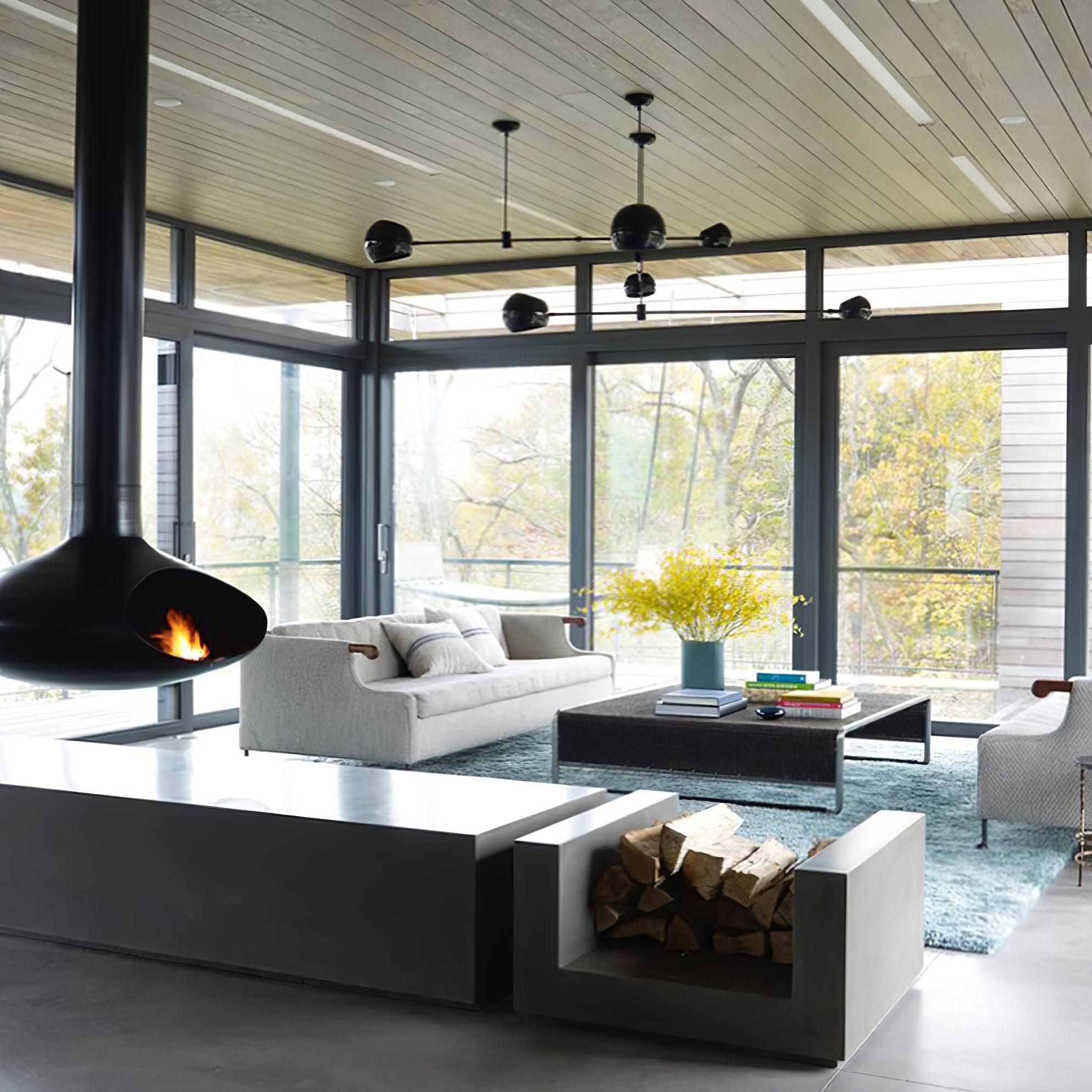 Lustra Kronleuchter Schwarz Glas Acaba Elegant-Letslighting