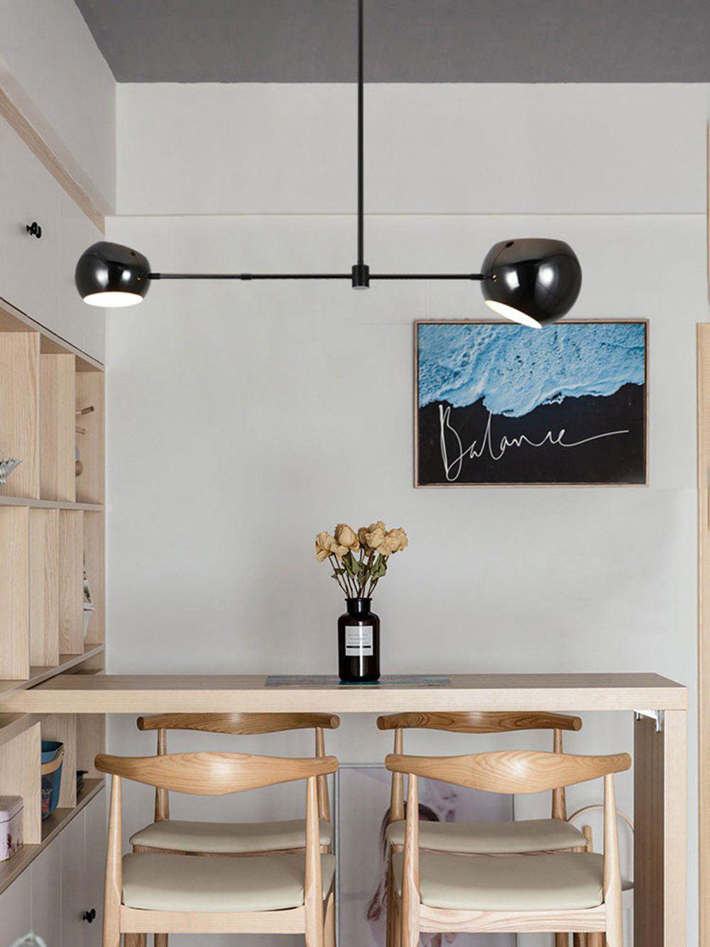 Lustra Kronleuchter Schwarz Glas Acaba Elegant-Letslighting