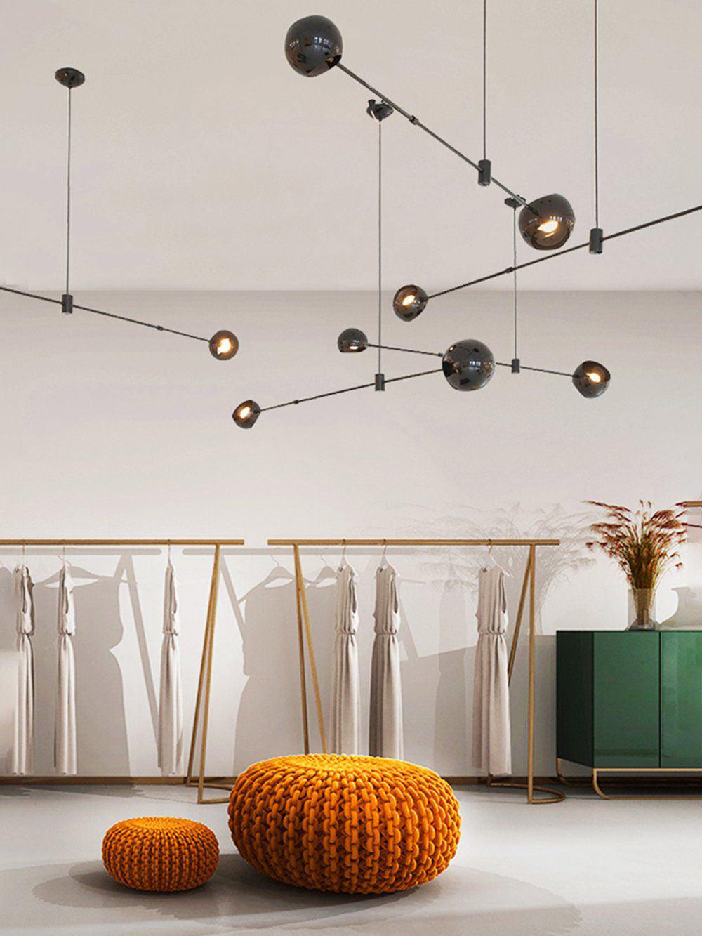 Lustra Kronleuchter Schwarz Glas Acaba Elegant-Letslighting