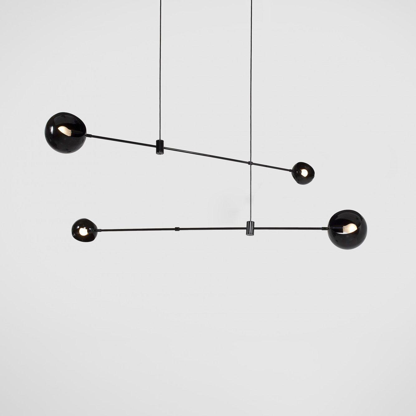 Lustra Kronleuchter Schwarz Glas Acaba Elegant-Letslighting