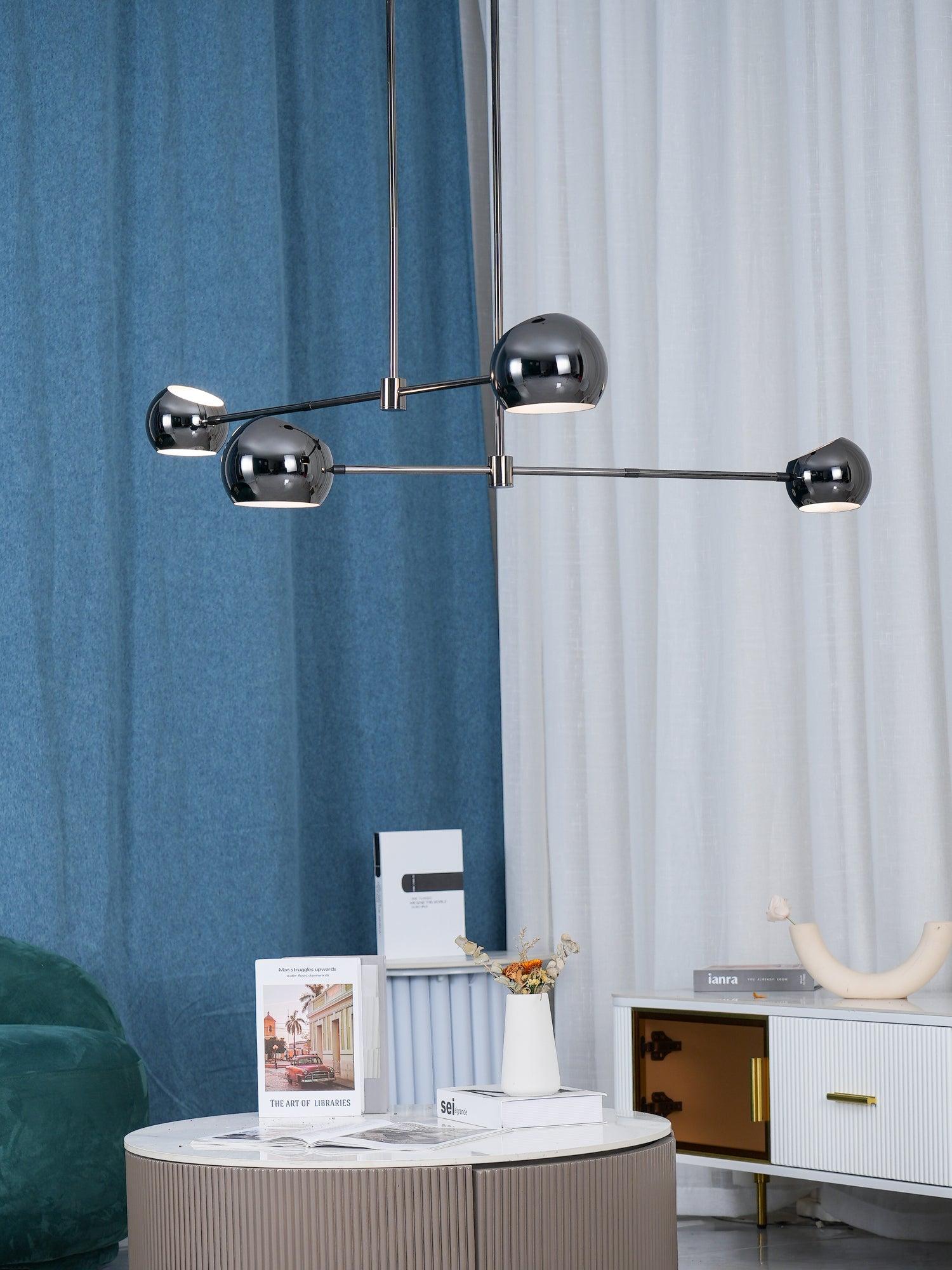 Lustra Kronleuchter Schwarz Glas Acaba Elegant-Letslighting