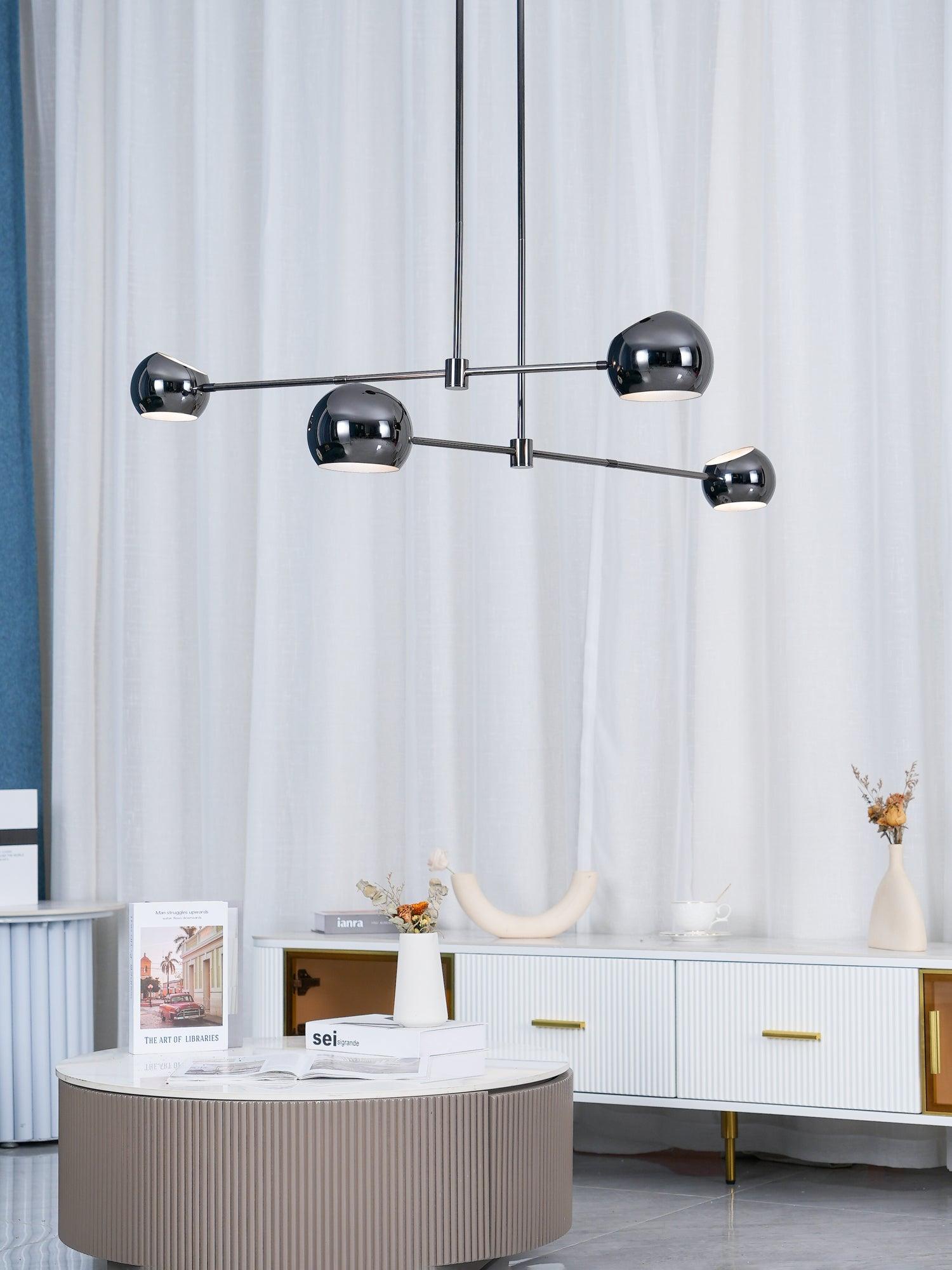 Lustra Kronleuchter Schwarz Glas Acaba Elegant-Letslighting