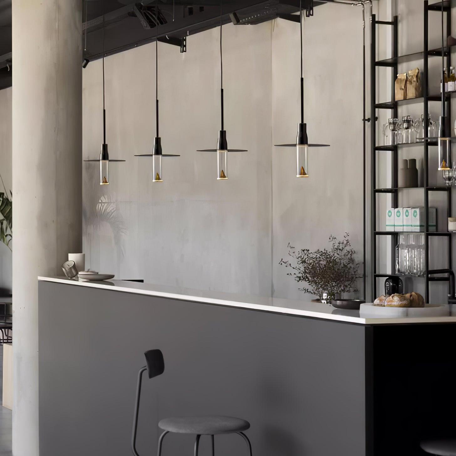 Solara Pendelleuchte Hut Platte Chrom Modern-Letslighting