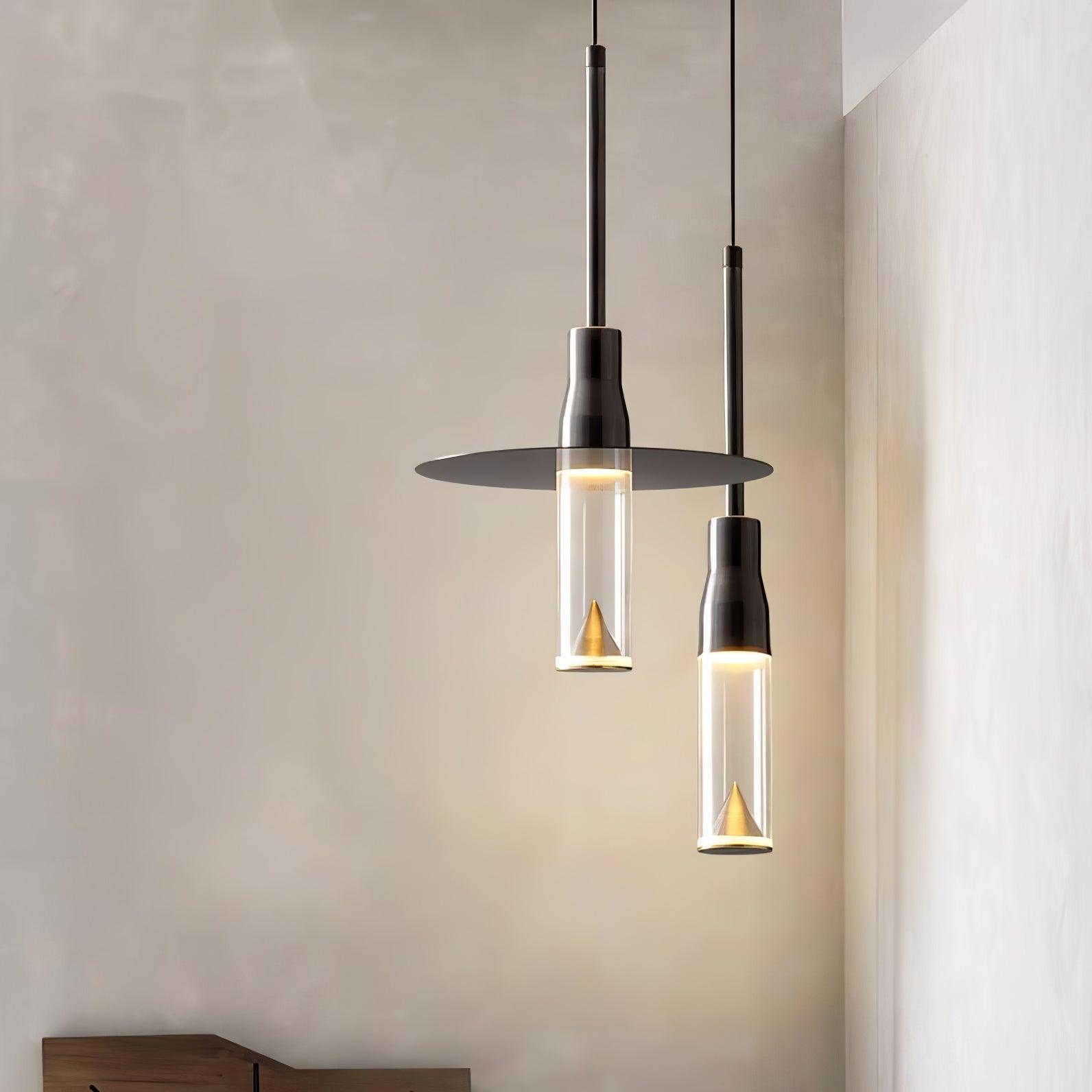 Solara Pendelleuchte Hut Platte Chrom Modern-Letslighting