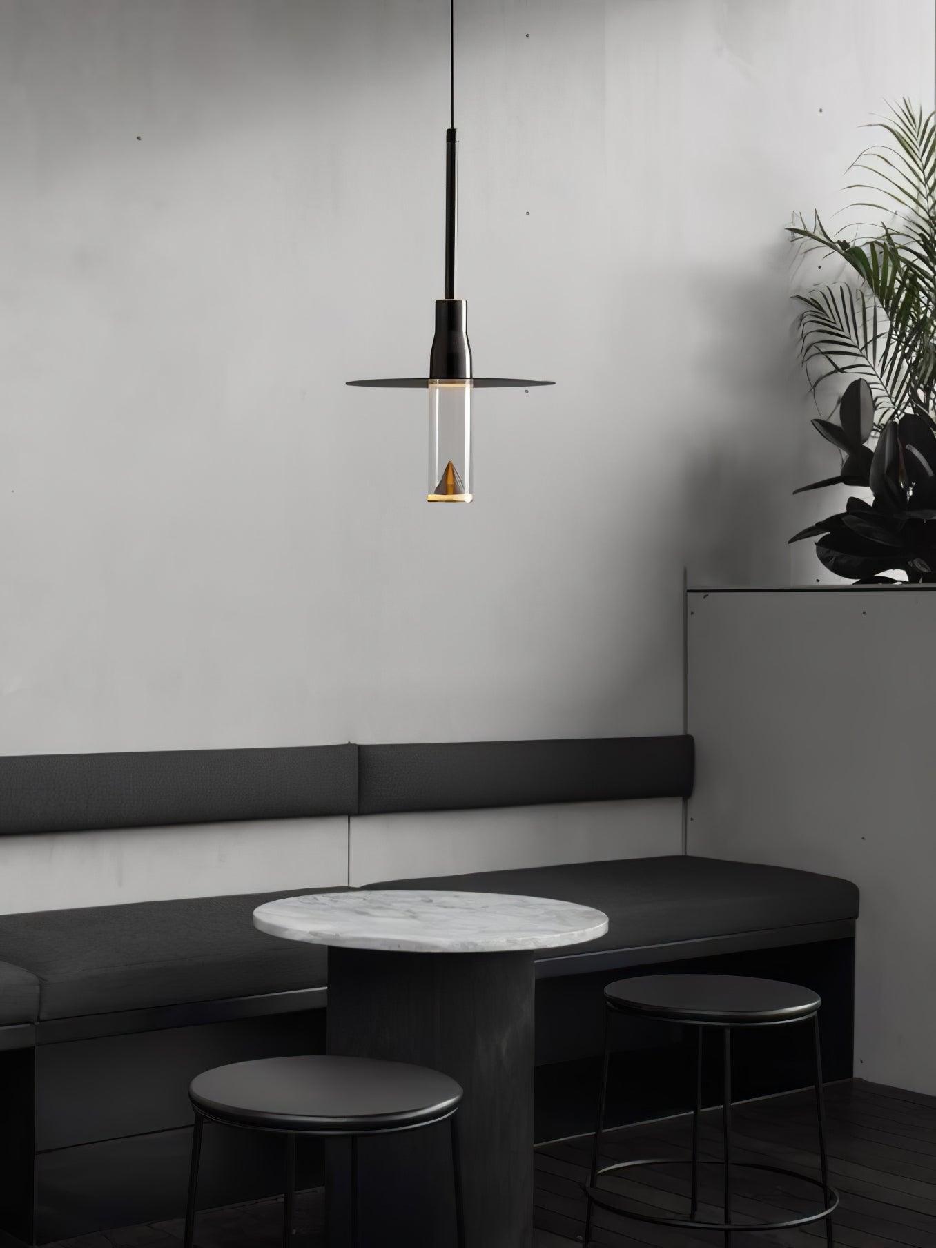 Solara Pendelleuchte Hut Platte Chrom Modern-Letslighting