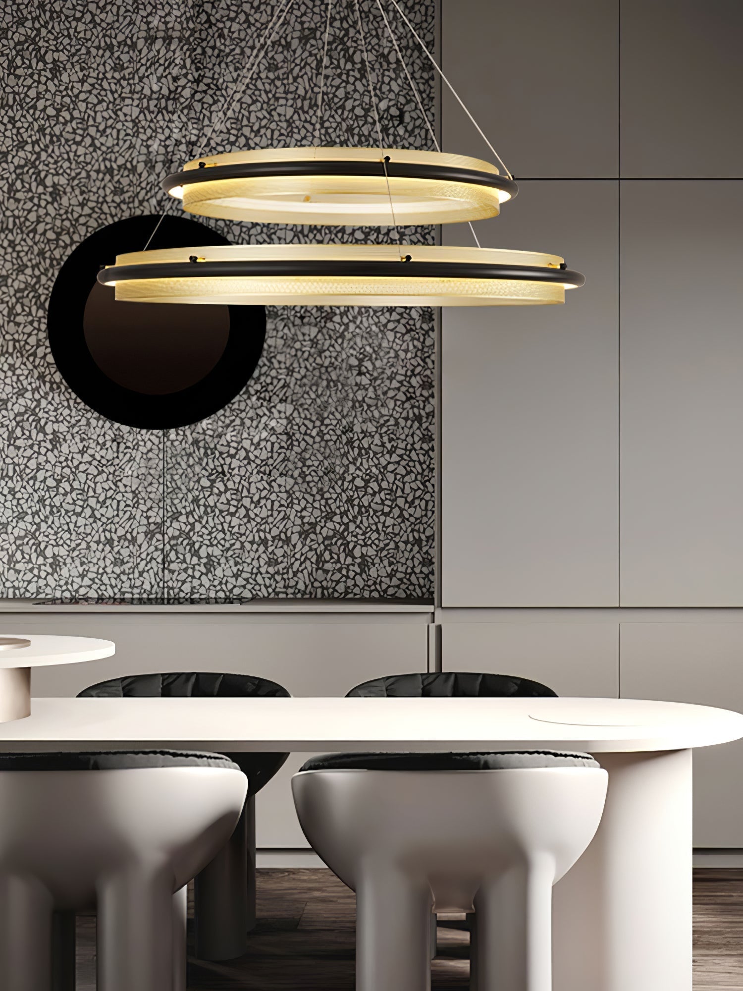 Erveliel Modern Minimalistisch LED Rund Kronleuchter-Letslighting