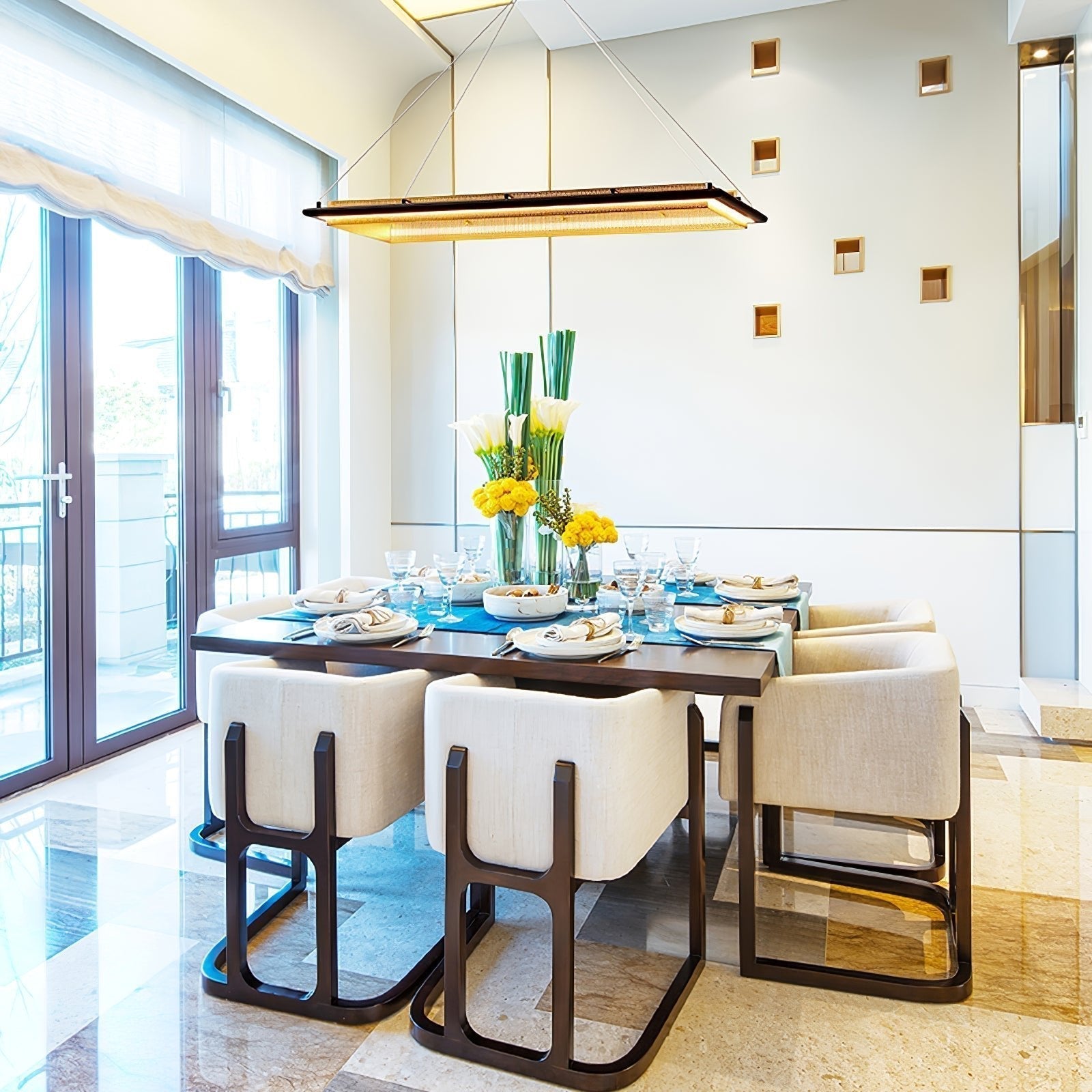 Erveliel Modern Minimalistisch LED Rund Kronleuchter-Letslighting