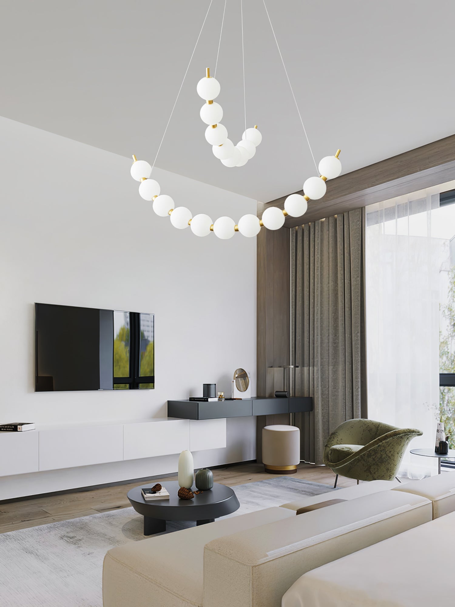 Cetalan Elegance Art Pearls Kunststoff-Kronleuchter-Letslighting