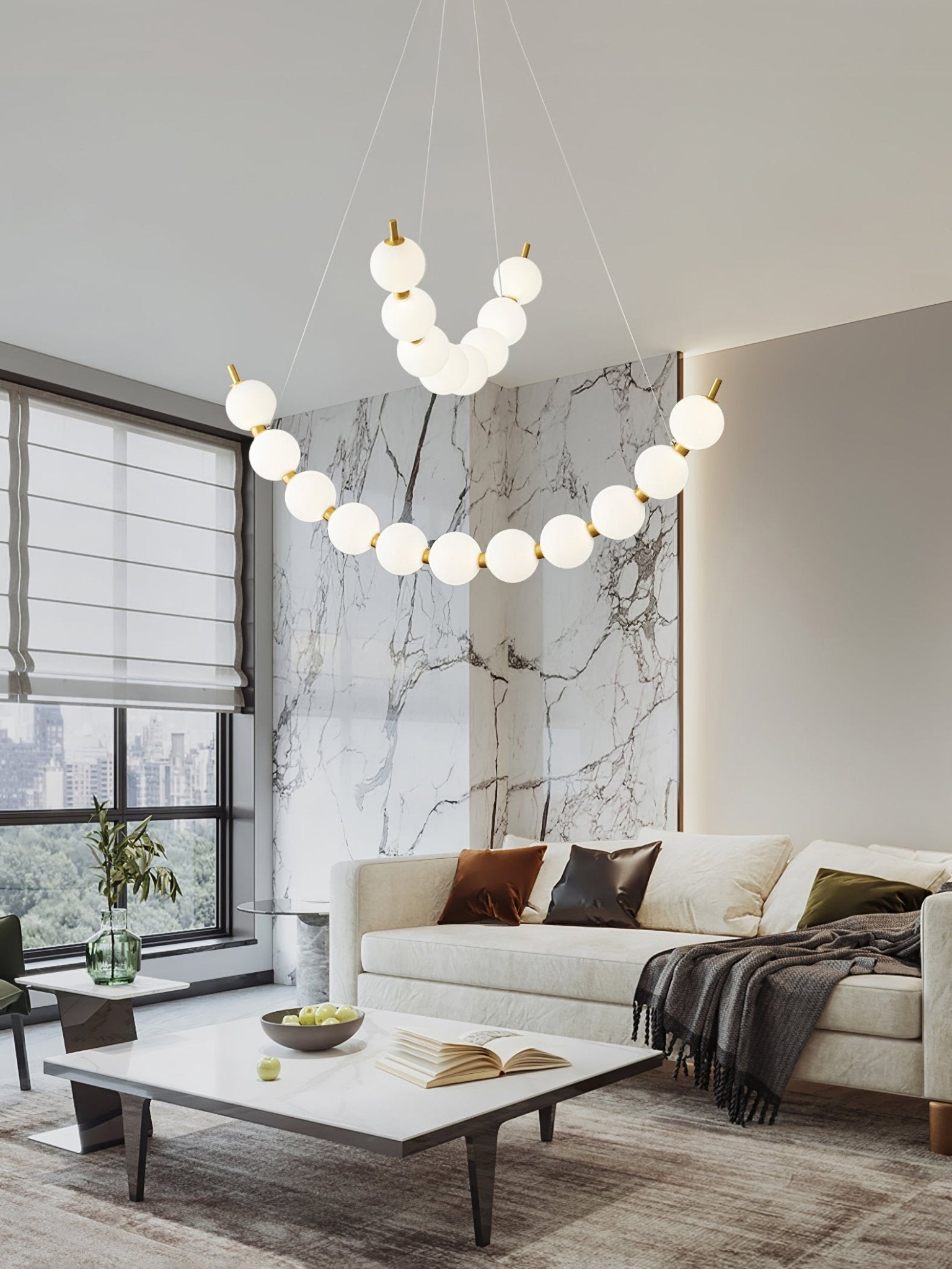 Cetalan Elegance Art Pearls Kunststoff-Kronleuchter-Letslighting