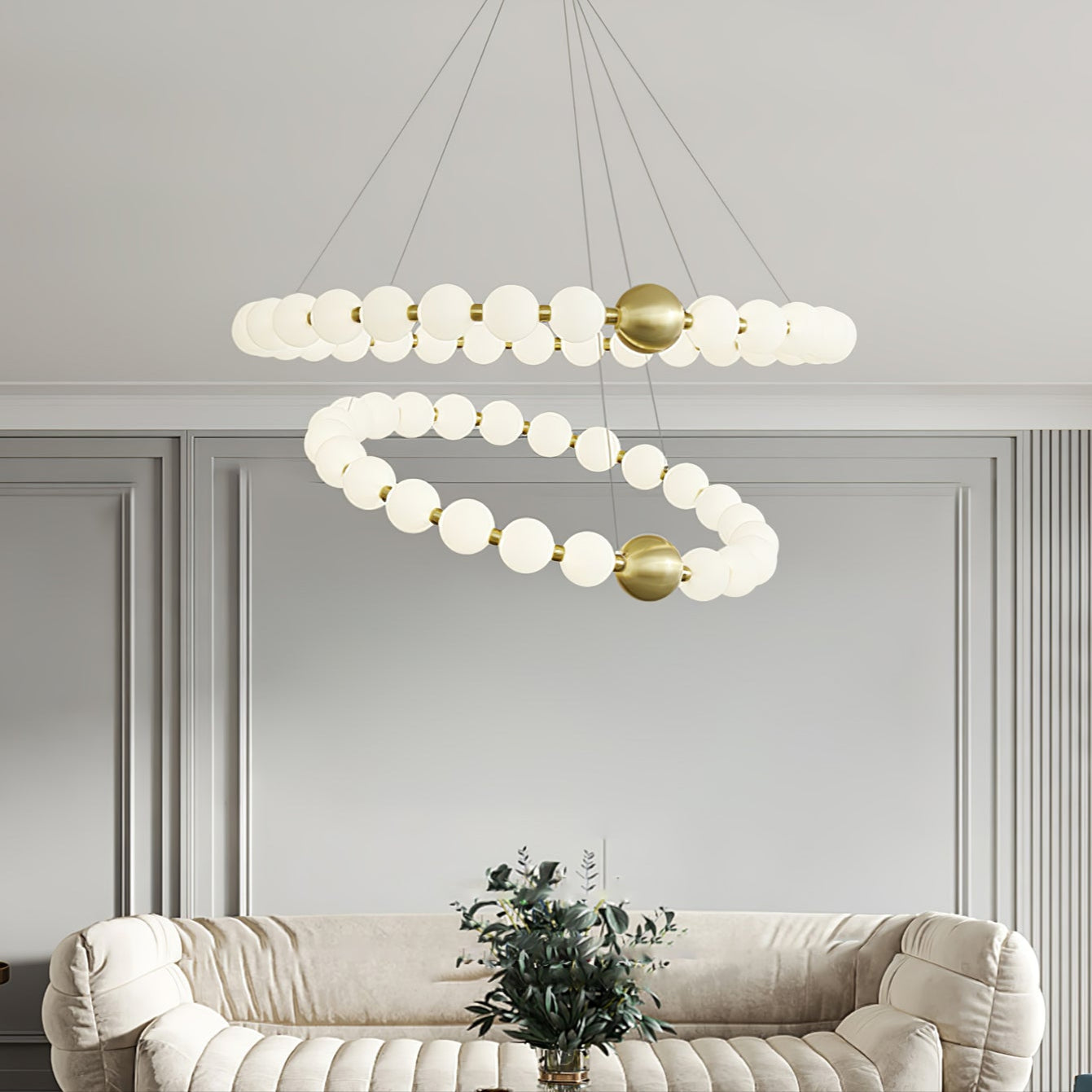 Cetalan Elegance Art Pearls Kunststoff-Kronleuchter-Letslighting