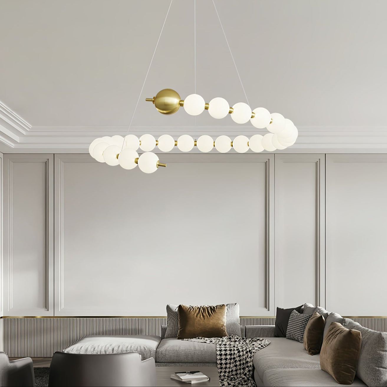 Cetalan Elegance Art Pearls Kunststoff-Kronleuchter-Letslighting