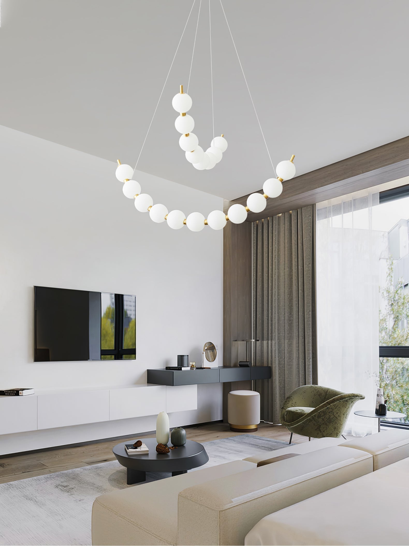 Cetalan Elegance Art Pearls Kunststoff-Kronleuchter-Letslighting