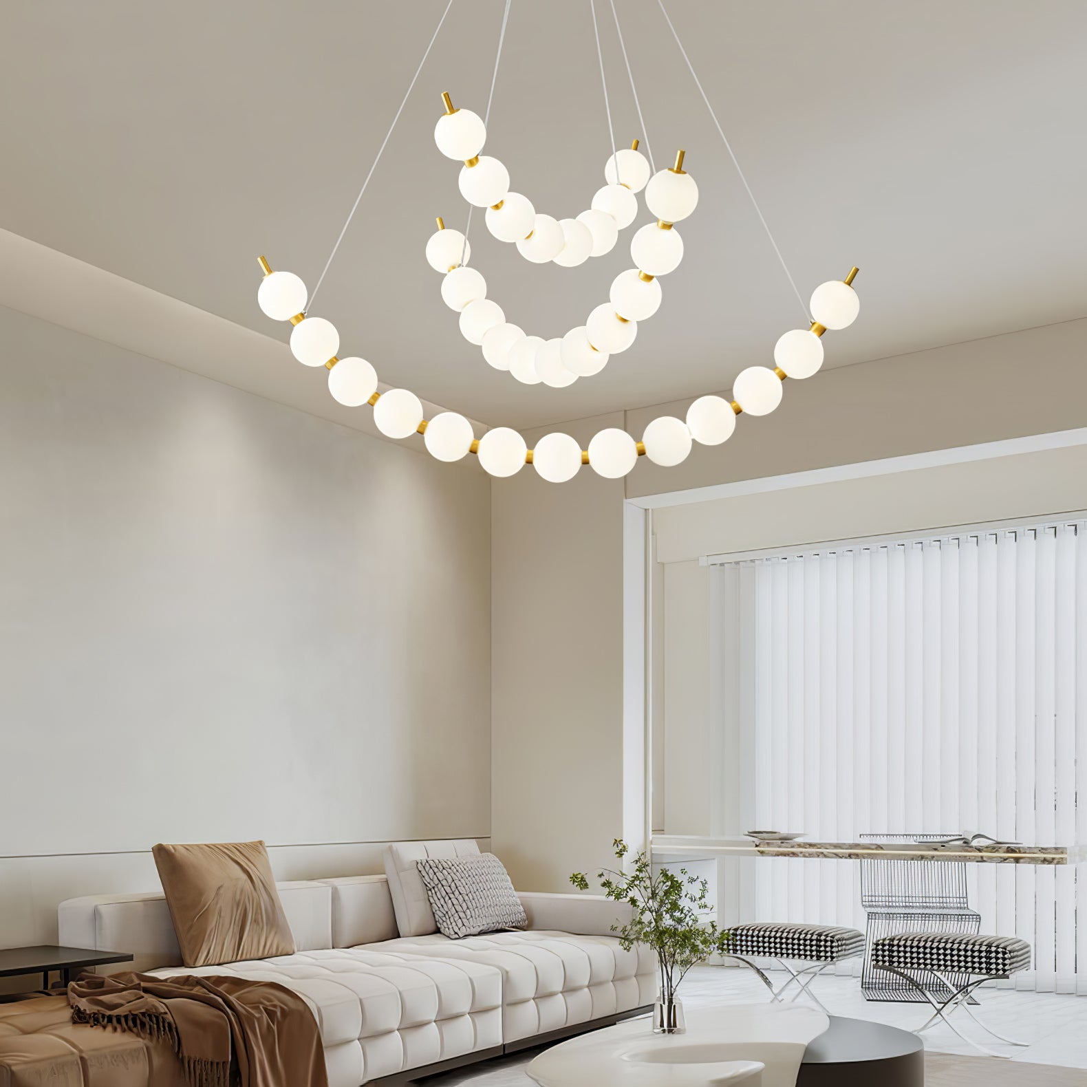 Cetalan Elegance Art Pearls Kunststoff-Kronleuchter-Letslighting