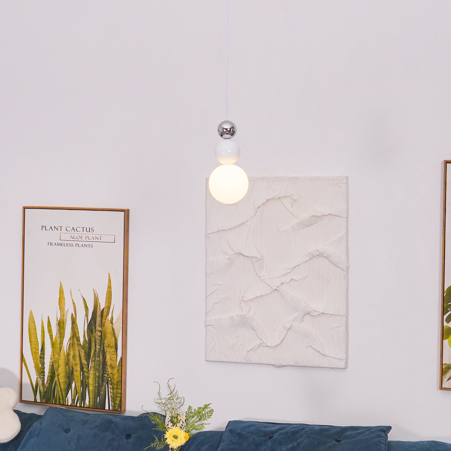 Orbis Wall Lamp White Minimalist Acrylic Living Room Bedroom | Letslighting-Letslighting