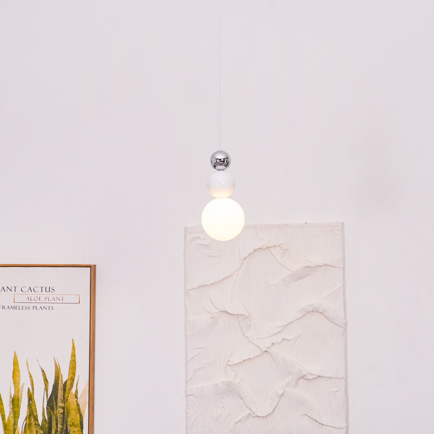 Orbis Wall Lamp White Minimalist Acrylic Living Room Bedroom | Letslighting-Letslighting