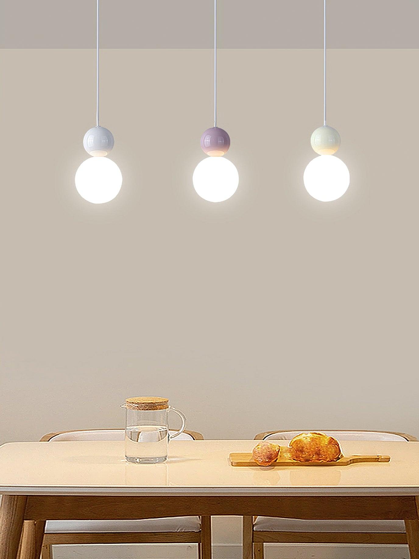 Acrylic Two Ball Pendant Light - Blowlighting
