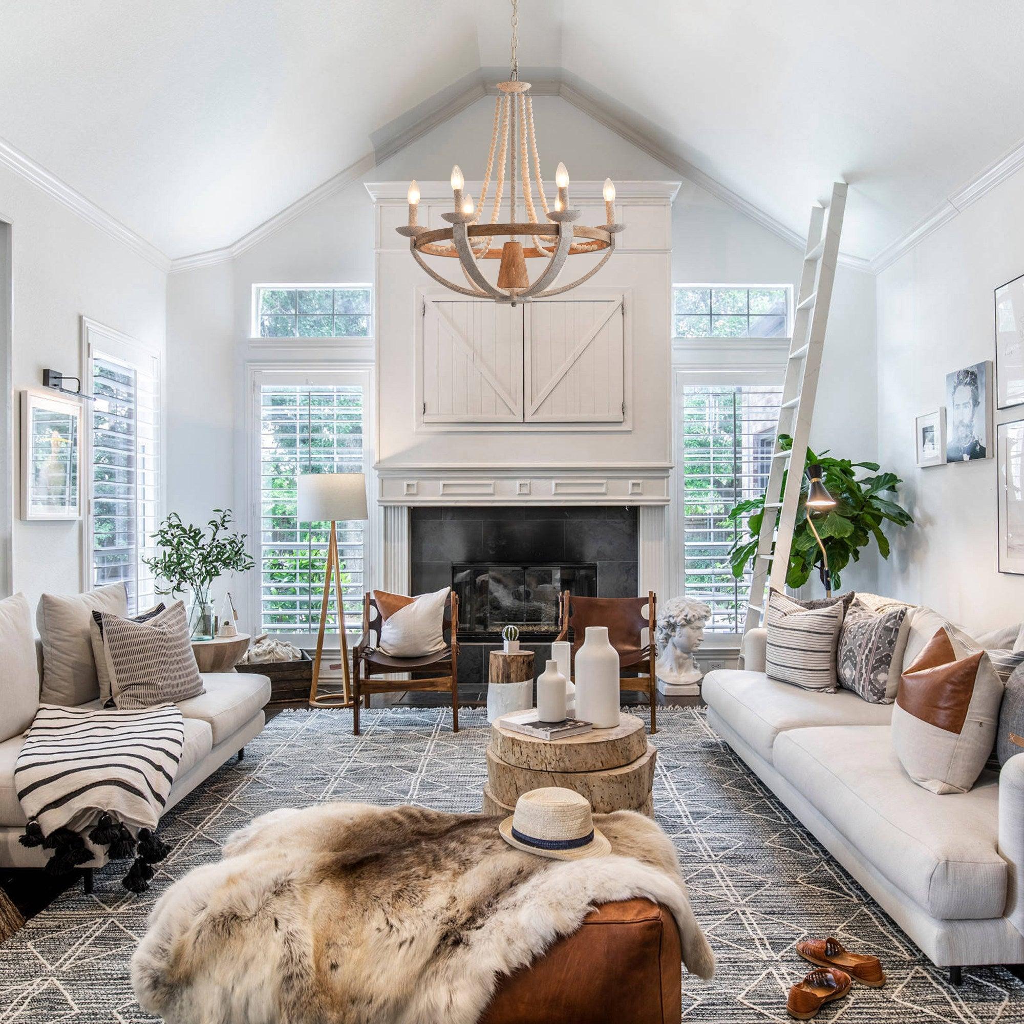 Adan Modern Traditional Wood Chandelier - Letslighting