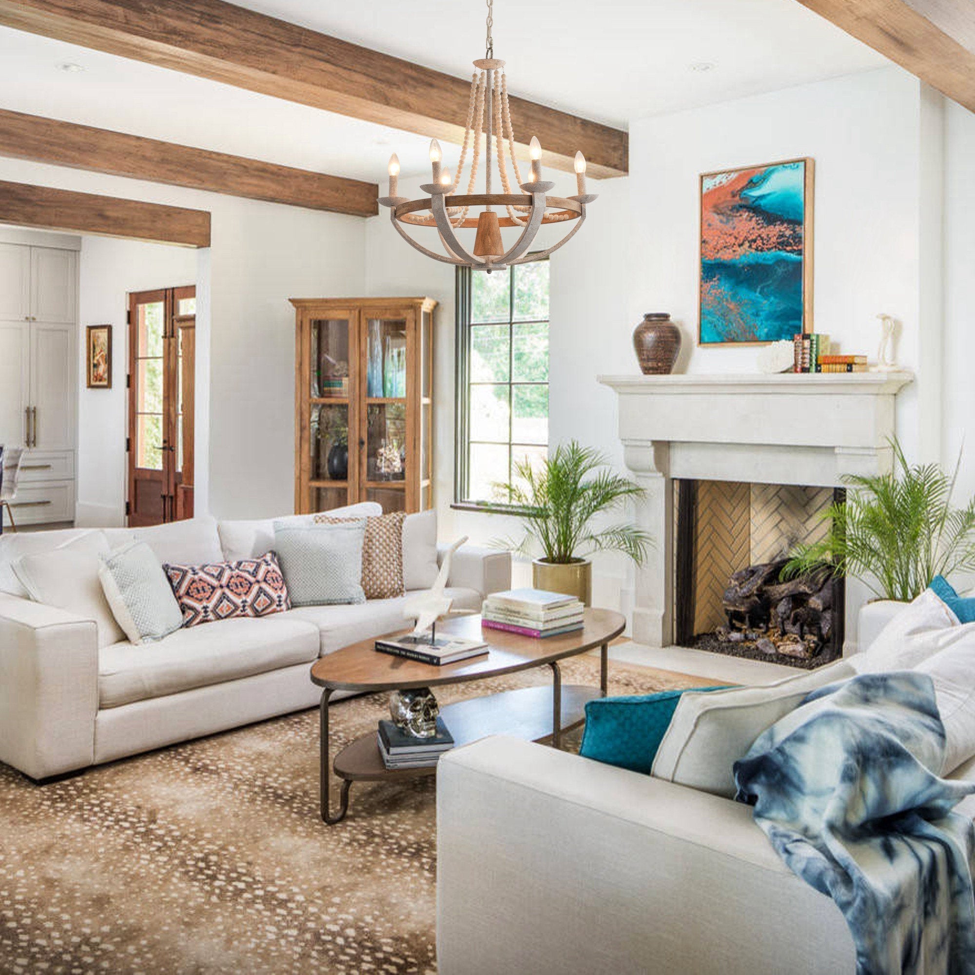 Adan Modern Traditional Wood Chandelier - Letslighting