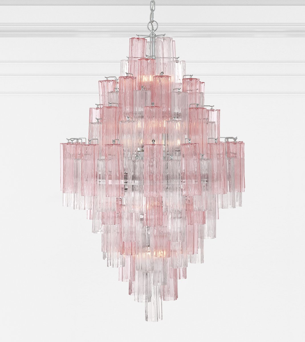 Aurora Diamond Chandelier Glass Tube Layered Amber - Neutralighting