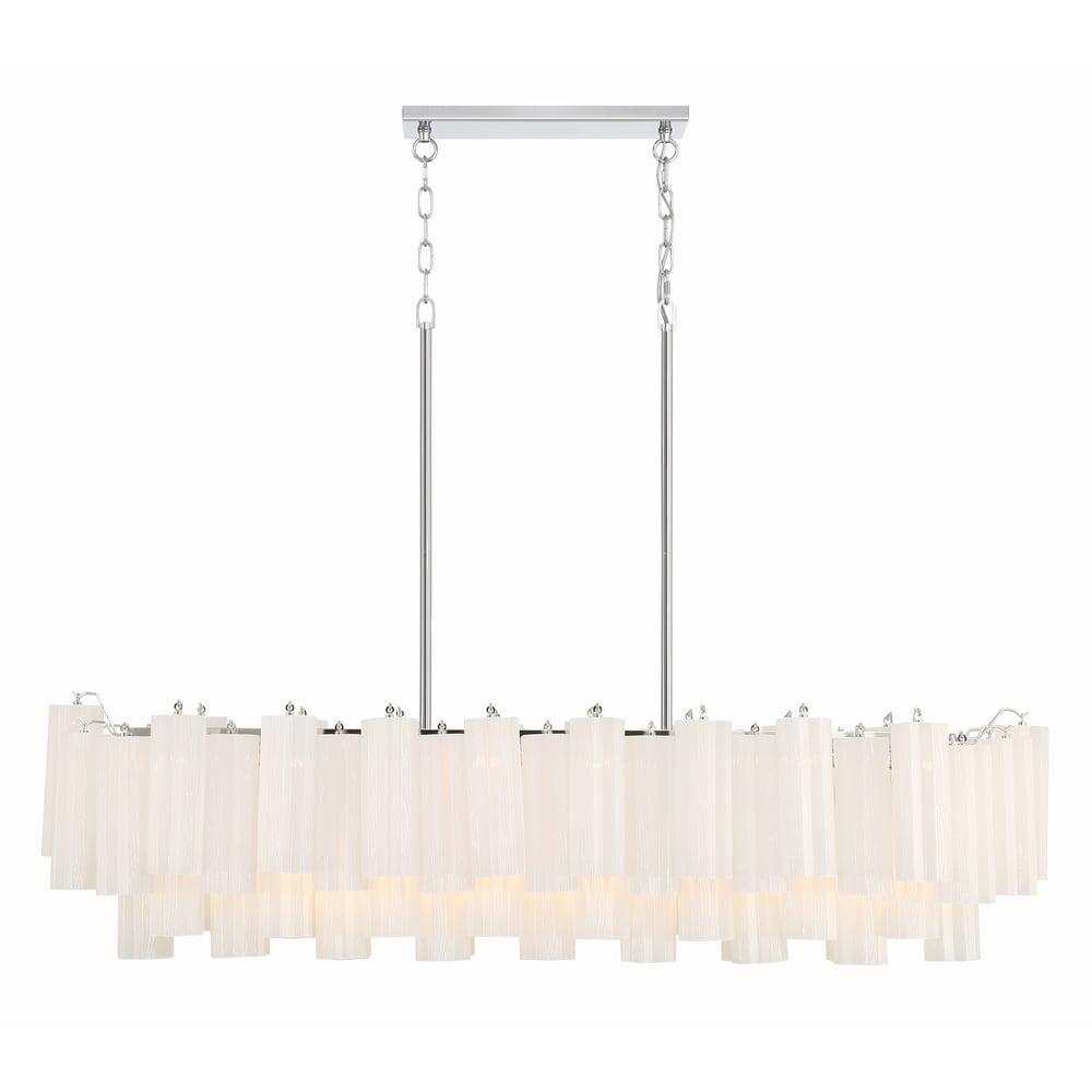 Aurora Linear Chandelier Glass Tube Tiered Amber - Neutralighting