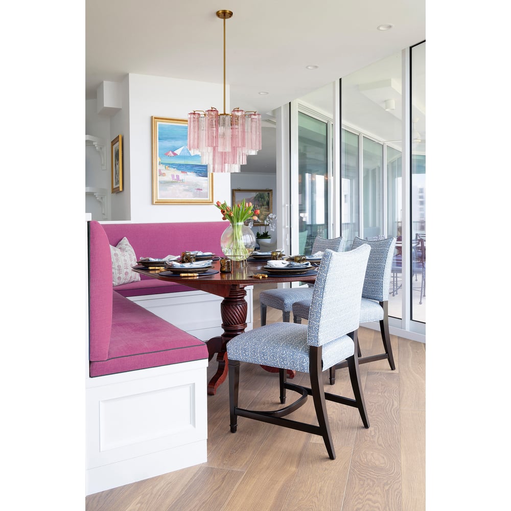 Aurora Murano Chandelier Glass Tube Layered Amber - Neutralighting