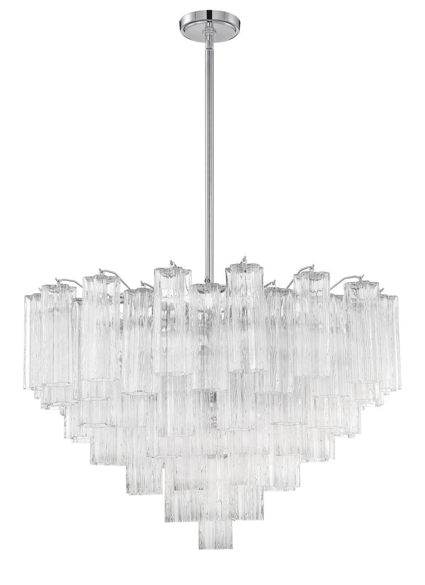 Aurora Murano Chandelier Glass Tube Layered Amber - Neutralighting