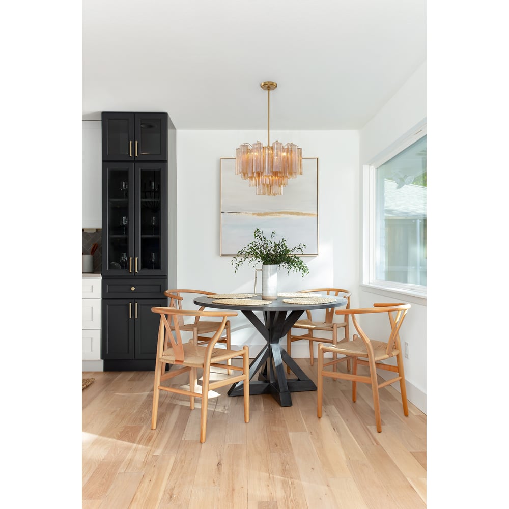 Aurora Murano Chandelier Glass Tube Layered Amber - Neutralighting