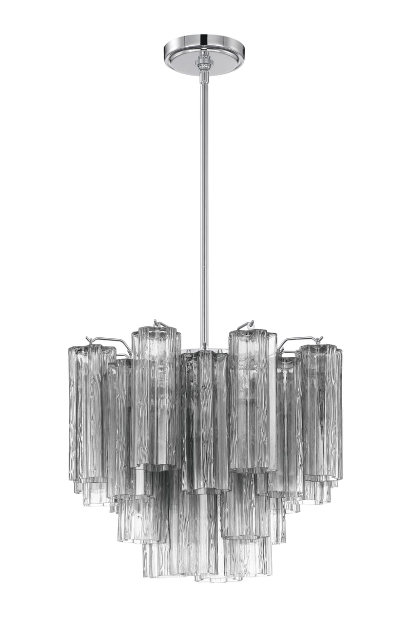 Aurora Murano Chandelier Glass Tube Layered Amber - Neutralighting