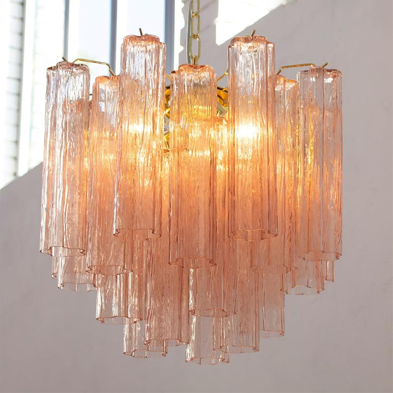Aurora Chandelier Glass Tube Layered Luxury - Neutralighting