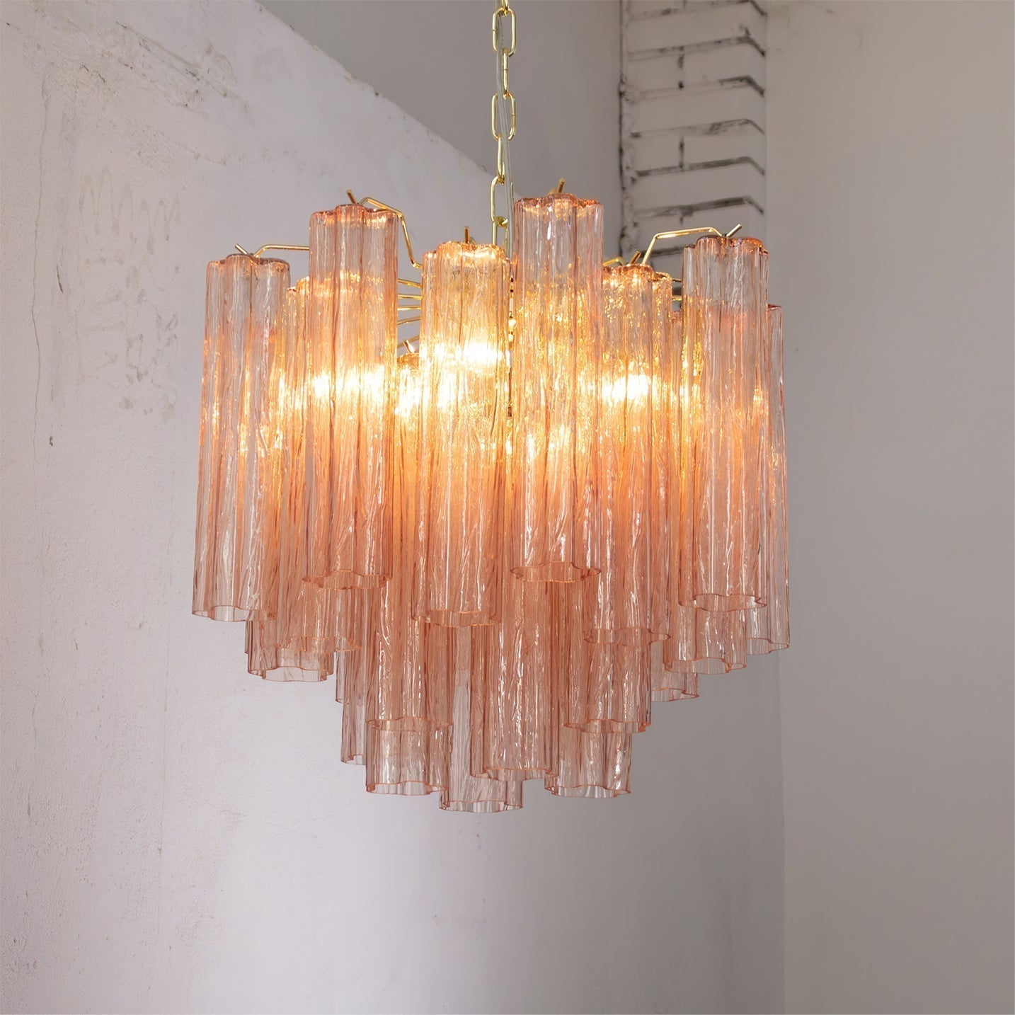 Aurora Chandelier Glass Tube Layered Luxury - Neutralighting