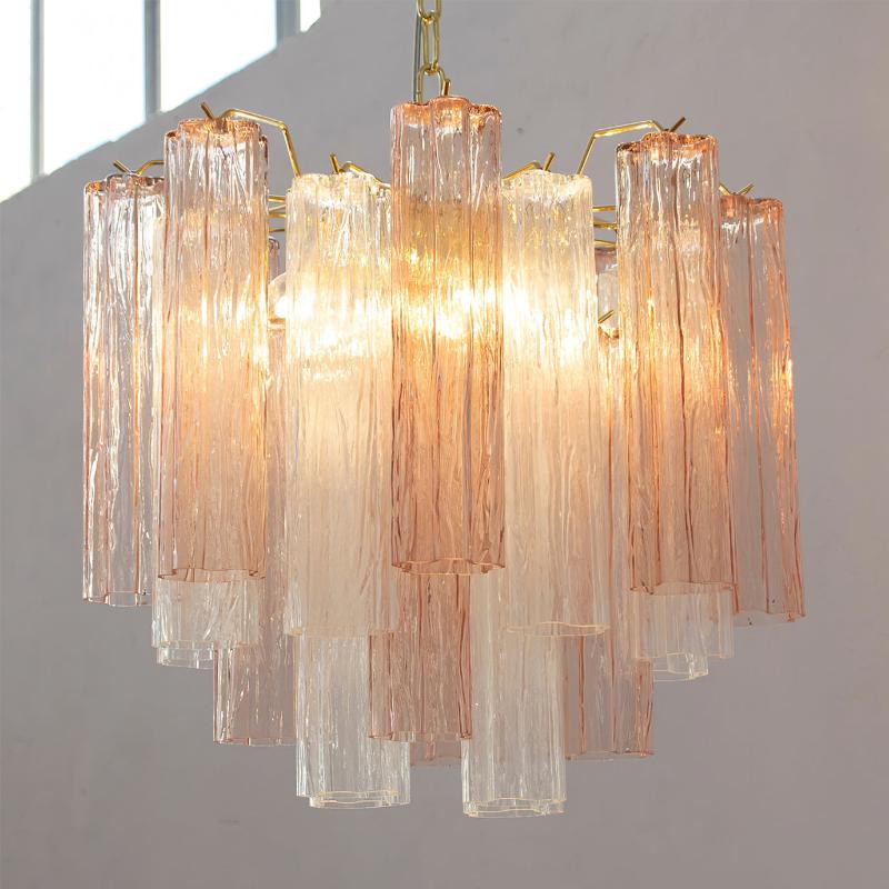 Aurora Chandelier Glass Tube Layered Luxury - Neutralighting